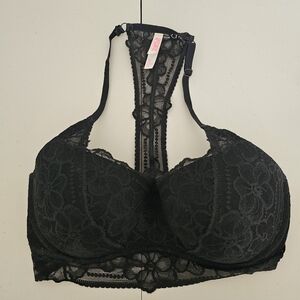 LN PINK Black Lace Racorback Bra size L